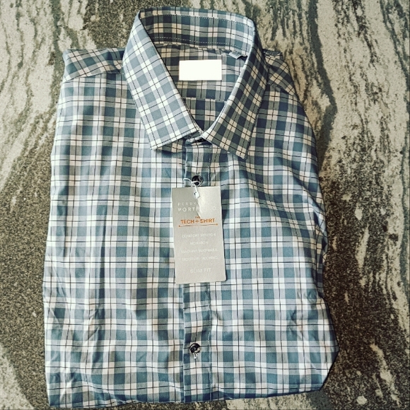 Perry Ellis Men's Performance "The Tech Shirt" Long Sleeve Shirt NEW - Picture 3 of 3